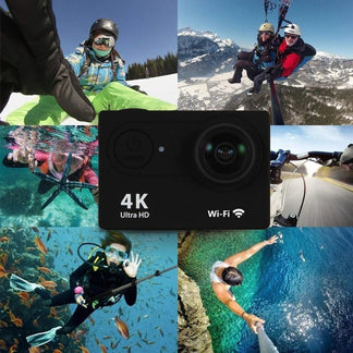 Action Camera Ultra HD 4K/30fps with waterproof WiFi for sports shooting