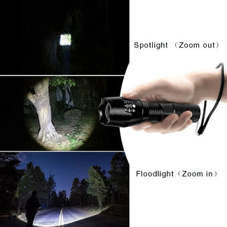 High power LED torch with 5 waterproof and aluminum alloy