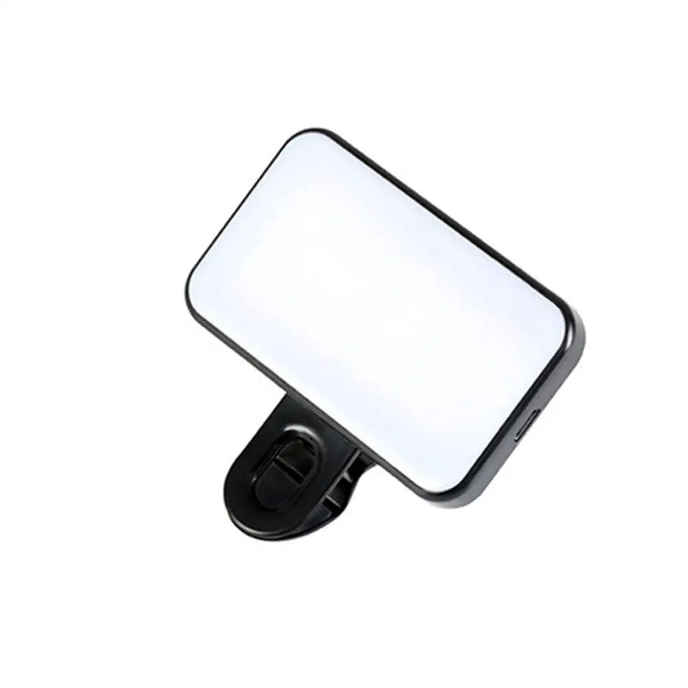 Rechargeable portable portable selfie light 3 brightness modes, clip-on by phone, computer