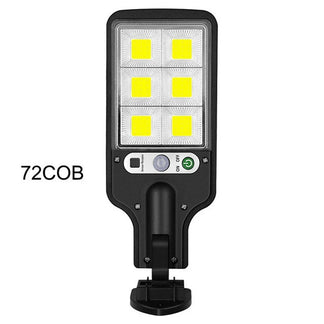 Outdoor LED solar lamp with garden and garage movement sensor