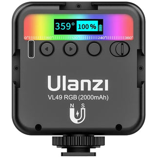 LED light for photos and videos with 2000mAh battery and magnetic attack