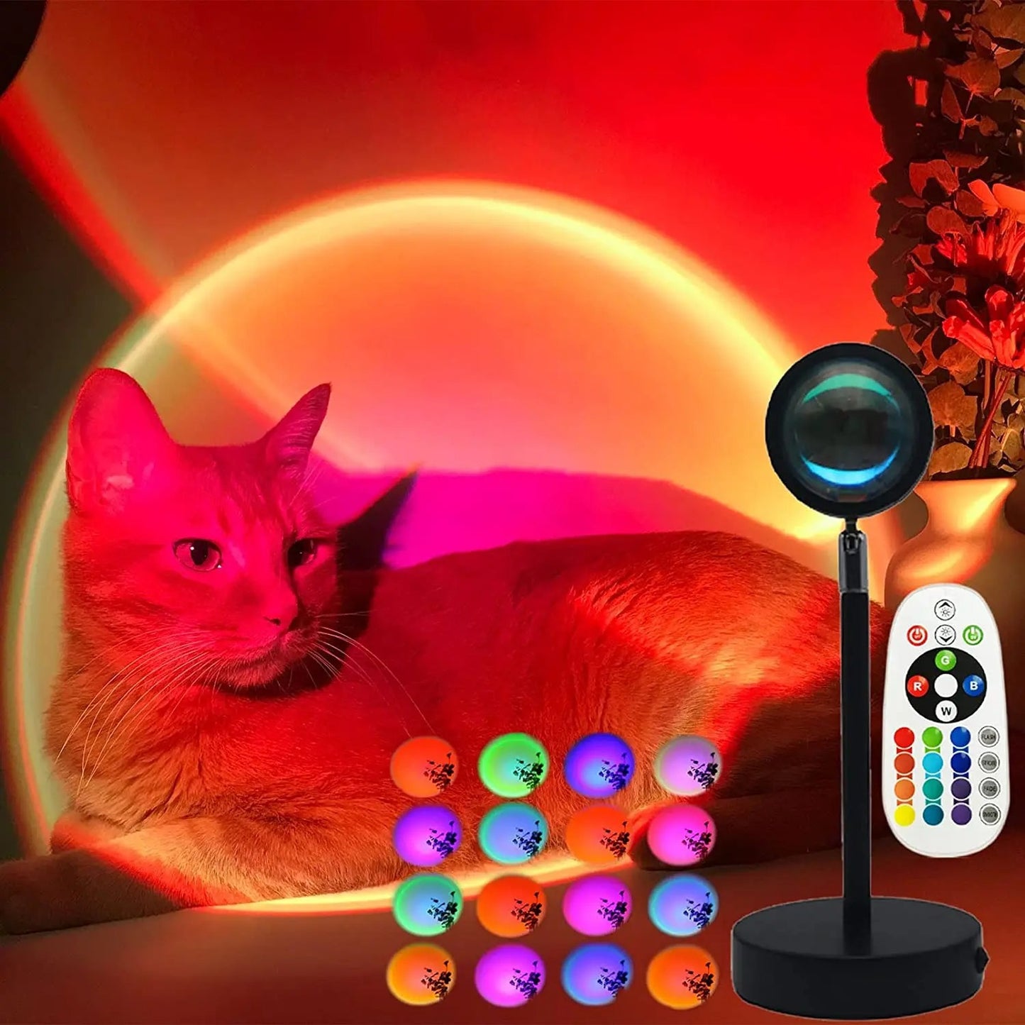 Smart Bluetooth projector Sunset and Rainbow