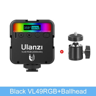 LED light for photos and videos with 2000mAh battery and magnetic attack