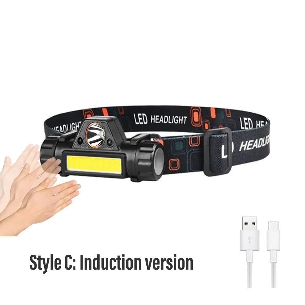 Rechargeable LED front lamp with 2 modes and magnets