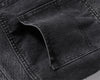 Bermuda in Denim Nero | Effetto Sfumato e Stile Cargo