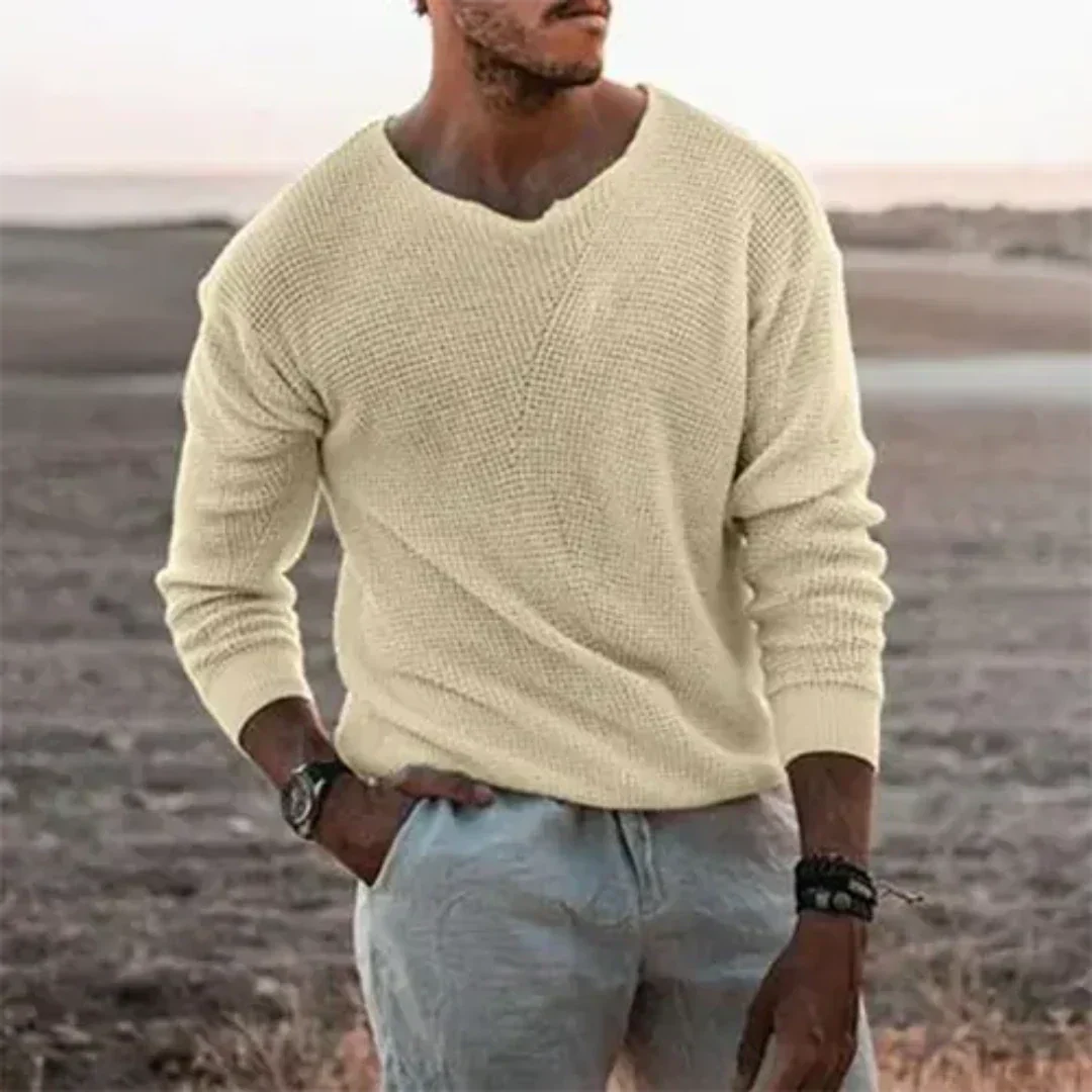 Maglione Uomo | Pullover Morbido con Scollo a V