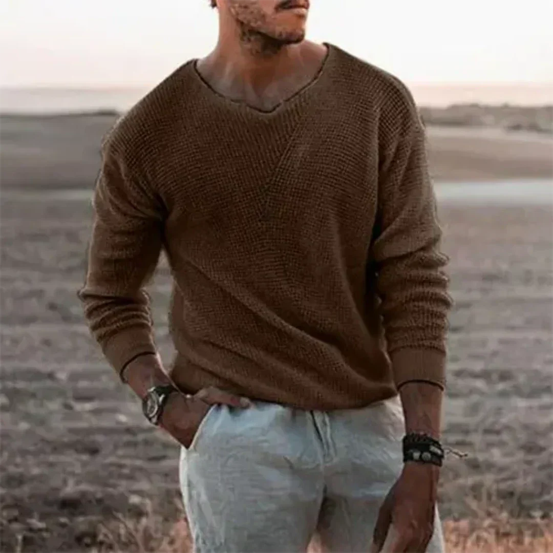 Maglione Uomo | Pullover Morbido con Scollo a V