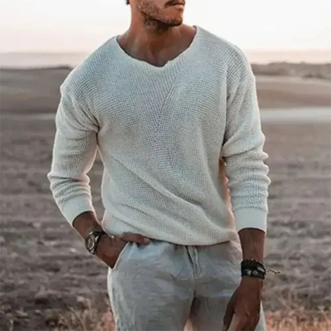 Maglione Uomo | Pullover Morbido con Scollo a V