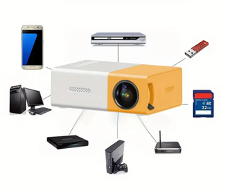 Full HD 1080p portable projector with remote control