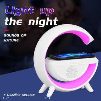 G -shaped lamp - Bluetooth speaker, LED and wireless charger