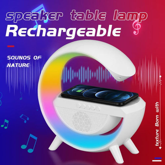 G -shaped lamp - Bluetooth speaker, LED and wireless charger