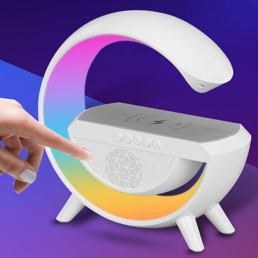 G -shaped lamp - Bluetooth speaker, LED and wireless charger