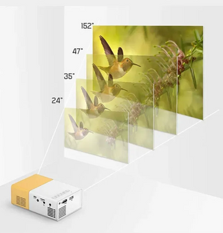 Full HD 1080p portable projector with remote control