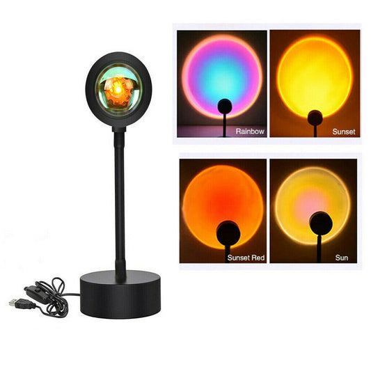 Proiettore LED Atmosfera – Effetto Tramonto e Arcobaleno USB