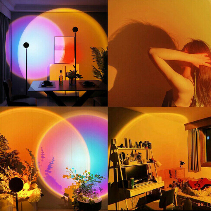 Proiettore LED Atmosfera – Effetto Tramonto e Arcobaleno USB