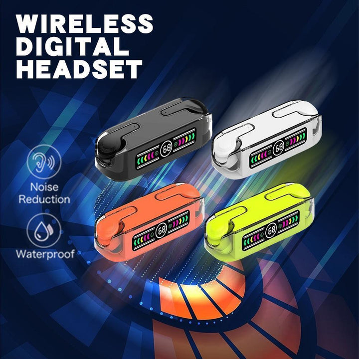 Bluetooth headphones headphones with waterproof ear digital display