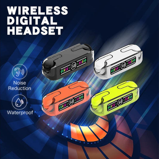 Bluetooth headphones headphones with waterproof ear digital display