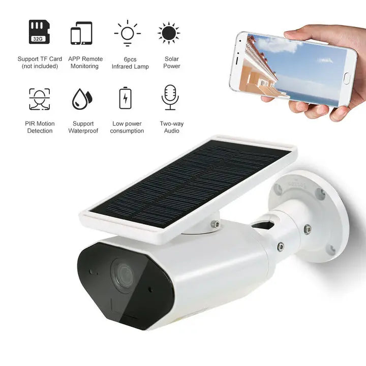 Telecamera di sorveglianza per sicurezza WiFi 1080p  a batteria solare e visione notturna MigliorPrezzi.com