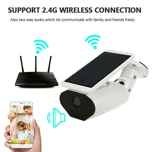 Telecamera di sorveglianza per sicurezza WiFi 1080p  a batteria solare e visione notturna