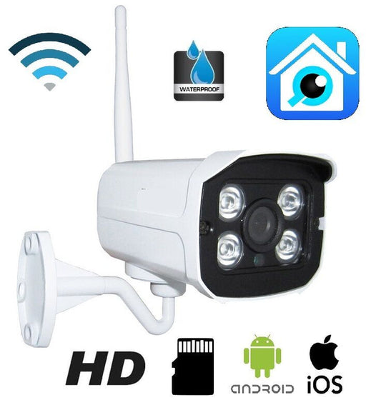 Telecamera IP WiFi da Esterno – P2P, IR, Slot SD, Wireless