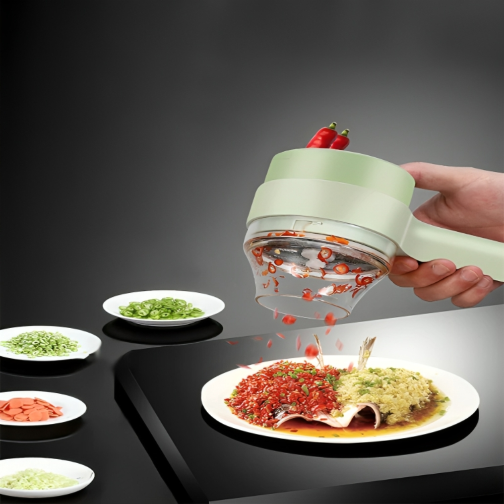 Tagliaverdure elettrico 4 in 1™ | Rivoluzione in cucina per gli amanti della buona cucina