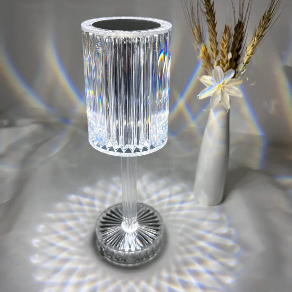 Diamant-kristall-tischlampi ™ | Elegant KristallLicht-oasa