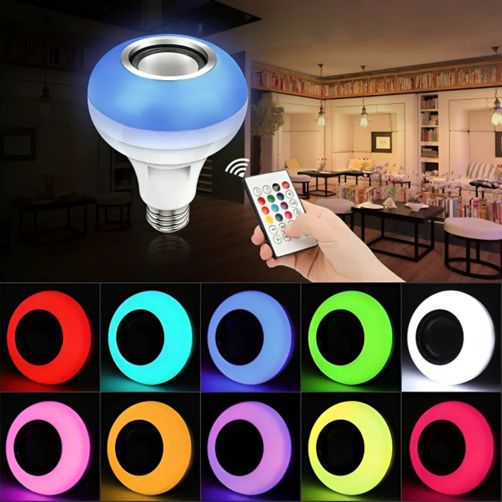 <tc>LED RGB Bulb™ | With Built-in Bluetooth Speaker and Remote Control</tc>