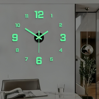 Orologio da Parete 3D Senza Cornice™ | Orologio LED Moderno con Display Luminoso