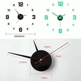 Orologio da Parete 3D Senza Cornice™ | Orologio LED Moderno con Display Luminoso