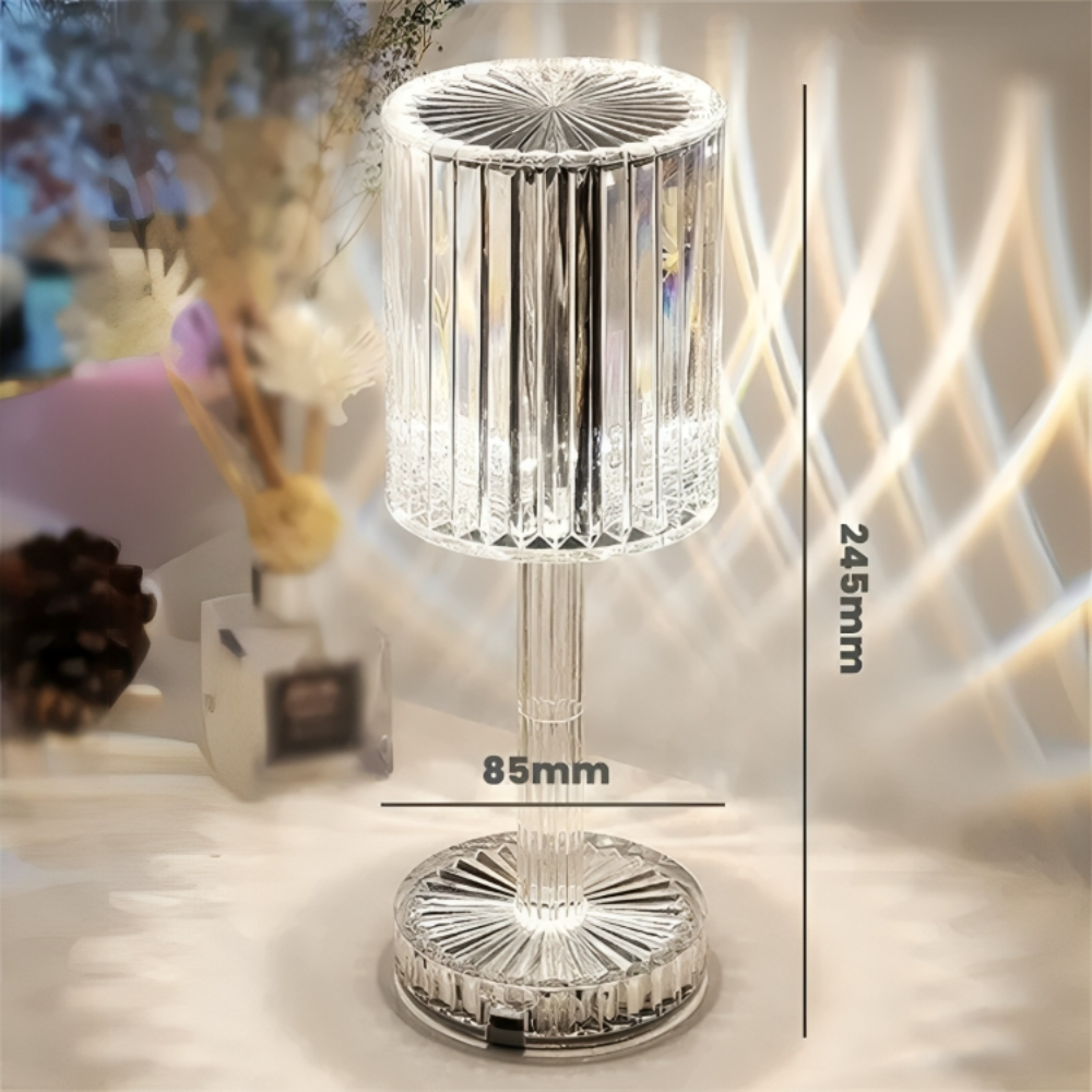 Diamant-kristall-tischlampi ™ | Elegant KristallLicht-oasa
