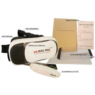 Vr-box Pro Con Telecomando Bluetooth Con Manuale E Vetro Protettivo