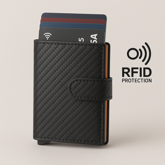 Card holder wallet - Safe button closure ™